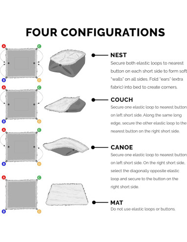 Cama Autocalentadora Furhaven para Gatos Pequeña 4 en 1