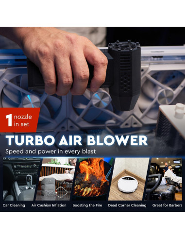 Soplador de Aire Virellix Turbo 150000 RPM Recargable