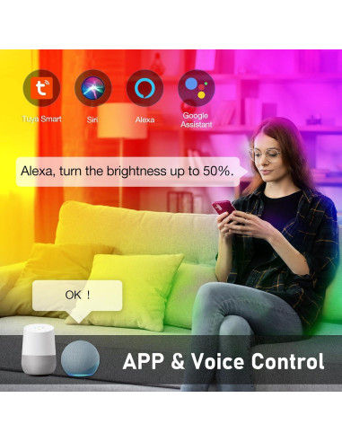 Paquete de 12 luces empotradas inteligentes CycevSun 6" RGB