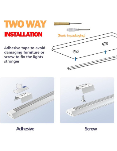 ILUMINACIÓN LED MYPLUS Kit 6 Barras 30cm Luz Cálida 1260lm