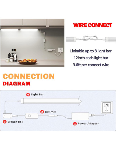 ILUMINACIÓN LED MYPLUS Kit 6 Barras 30cm Luz Cálida 1260lm