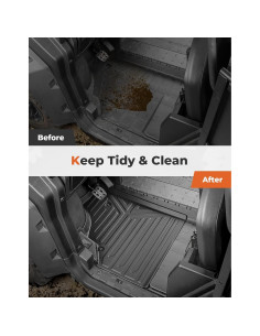 KEMIMOTO Alfombrillas de Piso 4 Piezas para Can-Am Defender 2