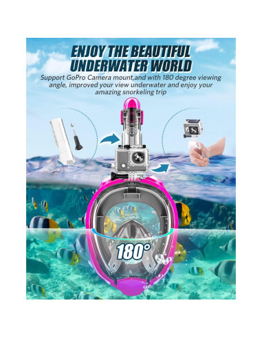 Máscara de Snorkel QingSong 180 Antivaho y Antifugas