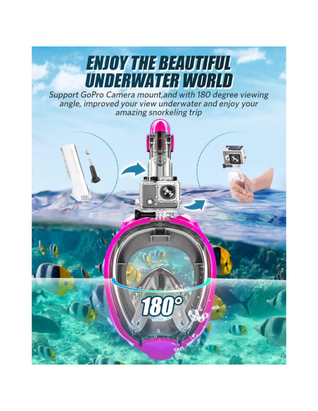 Máscara de Snorkel QingSong 180 Antivaho y Antifugas