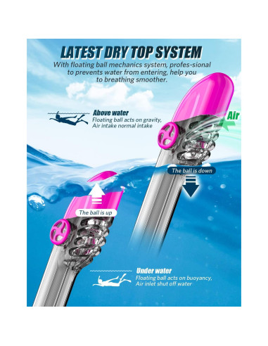 Máscara de Snorkel QingSong 180 Antivaho y Antifugas