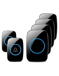 Timbre Inalámbrico FullHouse IP44 2 Botones 4 Receptores