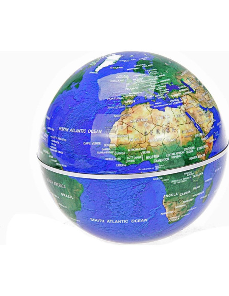 Globo Flotante LED Trenzsary 7,62 cm Mapa Mundial Azul
