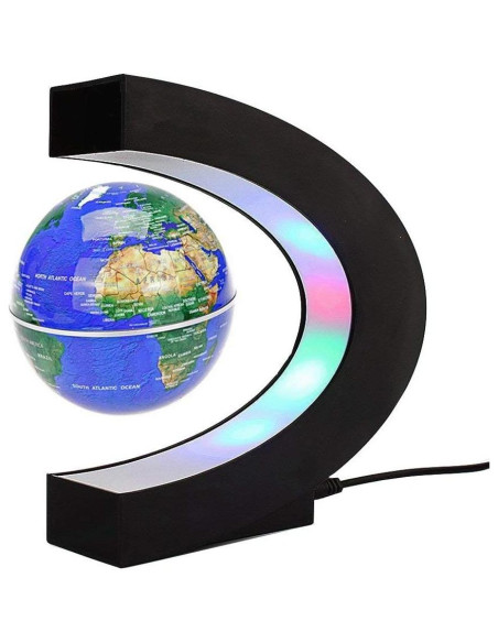 Globo Flotante LED Trenzsary 7,62 cm Mapa Mundial Azul