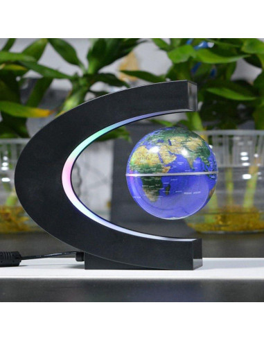 Globo Flotante LED Trenzsary 7,62 cm Mapa Mundial Azul