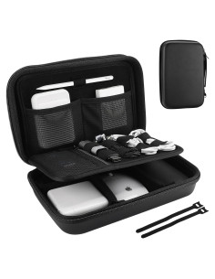 ProCase Funda Dura Organizador Electrónico Grande Negro