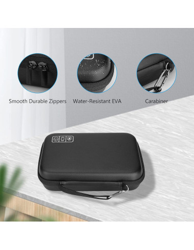 ProCase Funda Dura Organizador Electrónico Grande Negro