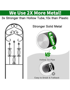 Trellis de Metal AMAGABELI 2 Piezas 152x46 cm Negro 2