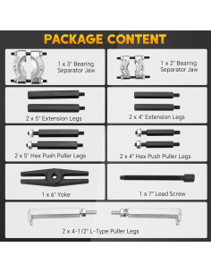 Juego de Extractores de Rodamientos Weyleity 14 Piezas 4.83 kg 2