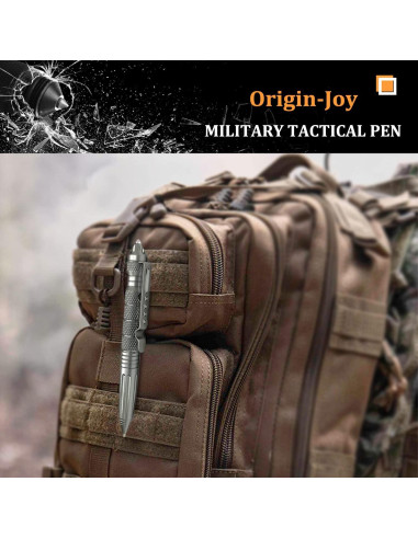 Conjunto 4 Bolígrafos Tácticos Origin-Joy Acero Tungsteno Gris
