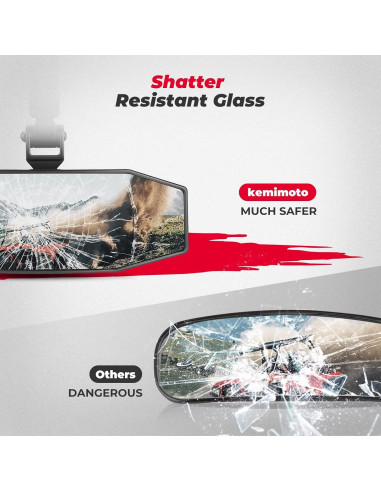 Espejo Retrovisor KEMIMOTO UTV Ajustable 25.4x9.5cm