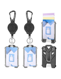 BESARME Set 2 Sujetadores Insignias Retráctiles 80 cm