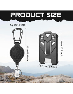 BESARME Set 2 Sujetadores Insignias Retráctiles 80 cm 2