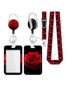 Cinta de Identificación SKYDAWNY Rosa con Clip Retráctil