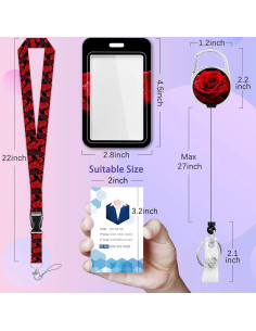 Cinta de Identificación SKYDAWNY Rosa con Clip Retráctil 2