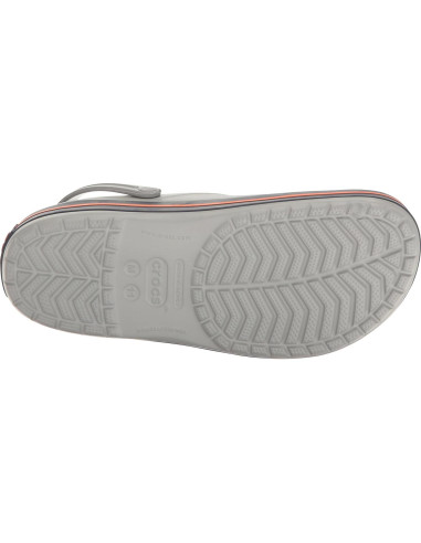 Zuecos Crocs Unisex Crocband Gris Claro/Navy Talla 9/7