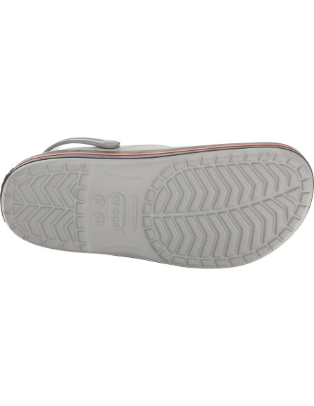 Zuecos Crocs Unisex Crocband Gris Claro/Navy Talla 9/7