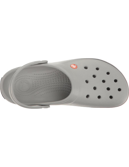Zuecos Crocs Unisex Crocband Gris Claro/Navy Talla 9/7