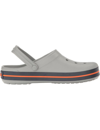 Zuecos Crocs Unisex Crocband Gris Claro/Navy Talla 9/7
