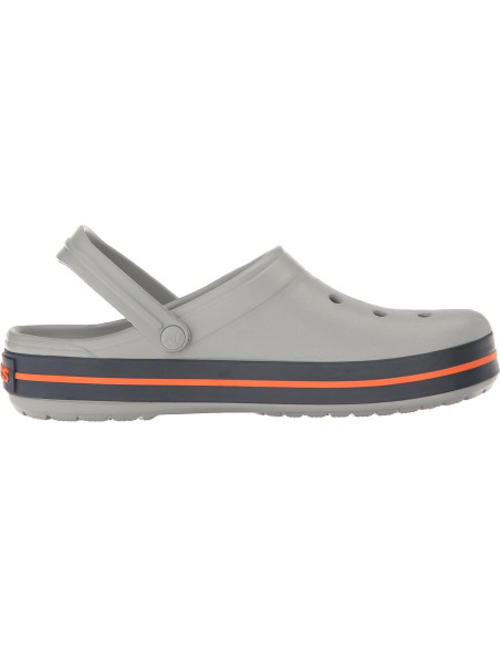 Zuecos Crocs Unisex Crocband Gris Claro/Navy Talla 9/7