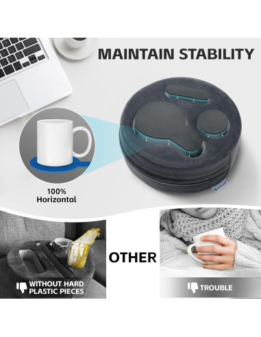 Cojín Soporte para Bebidas G GOOD GAIN Gris 21.5x8.3 cm