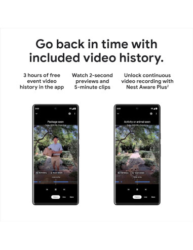 Timbre Google Nest con cable 2 Gen - Cámara de seguridad Nieve