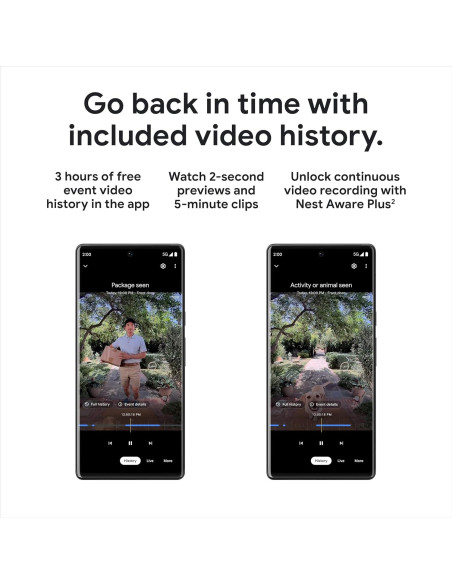 Timbre Google Nest con cable 2 Gen - Cámara de seguridad Nieve