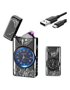 Encendedor Eléctrico GADATOP Águila Negro - Plasma a Prueba de Viento