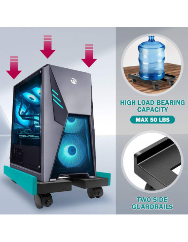 Soporte de CPU Seloom Ajustable con Ruedas Móviles 0,68 kg