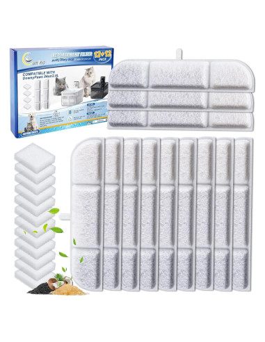 Paquete de 12 Filtros para Fuente de Agua Gatos Downy Paws