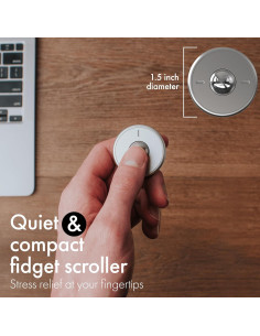 ONO Scroller - Juguete Antiestrés Compacto de Aluminio Gris 2