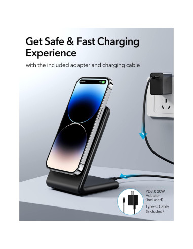 Cargador Inalámbrico Magnético Meifigno 20W para iPhone 16/15/14/13/12