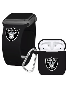 Banda y Funda Silicona Game Time Las Vegas Raiders 42-45mm