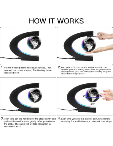 Globo Flotante Gresus con Luces LED y Base Magnética