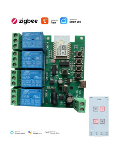 Interruptor Relé ZigBee 4 Canales 12V Control Remoto 2