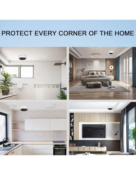 Detector de Humo y CO JNHCD JNF-904 3 en 1 Digital