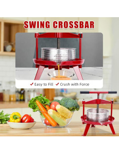 Prensa de Vino Takywep 14L Acero Inoxidable Mango en T 2