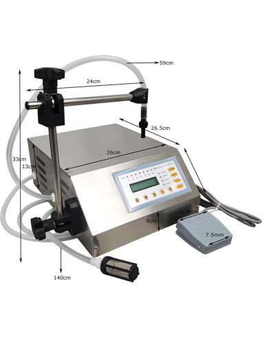 Máquina de Llenado INTBUYING 3.2L/min 2ml-3500ml Digital