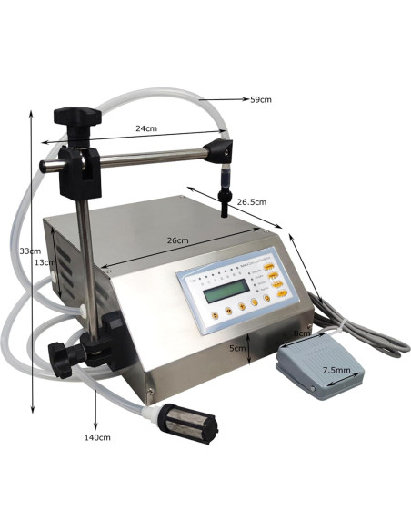 Máquina de Llenado INTBUYING 3.2L/min 2ml-3500ml Digital