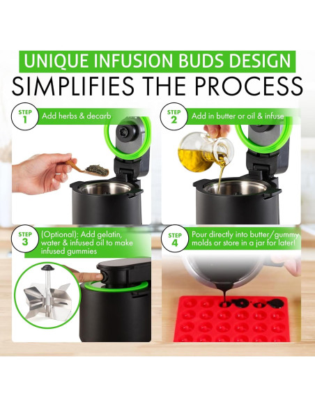 Máquina 3-en-1 Infusion Buds para Descarboxilar e Infundir
