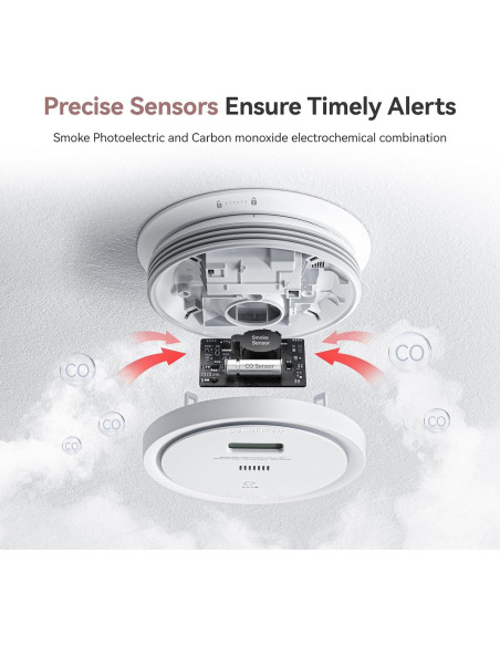 Detector de Humo y CO Putogesafe GS888 2 en 1 con LCD