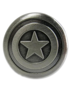 Pin de solapa de pewter Capitán América Monogram 3,18x2,54cm