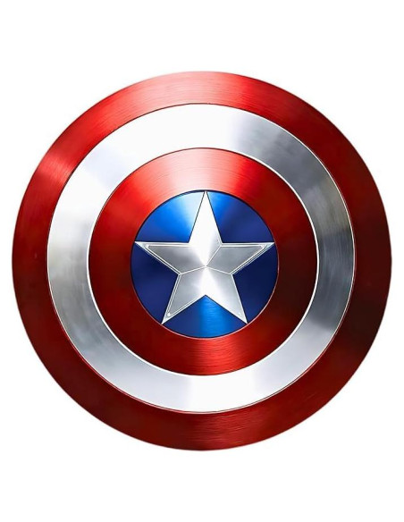 Escudo Redondo de Aluminio Captain 30 cm Hecho a Mano