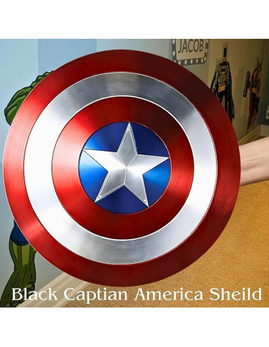 Escudo Redondo de Aluminio Captain 30 cm Hecho a Mano