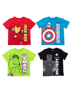 Camisetas Marvel Avengers Spider-Man 4T Multicolor Niños