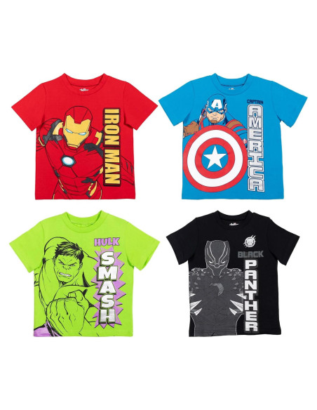 Camisetas Marvel Avengers Spider-Man 4T Multicolor Niños